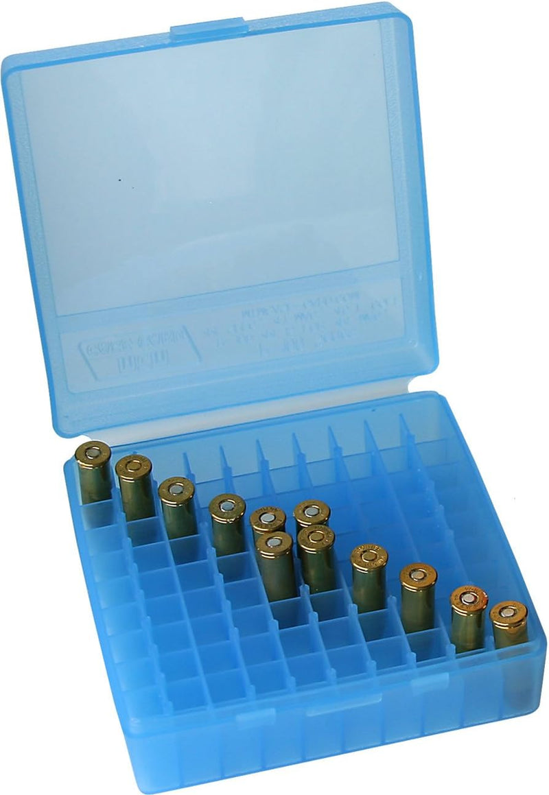 P-100-44-24 Caja para Municiones Calibre 44, 41, 45, 218, .454, 310, Color Azul Claro - Case Gard