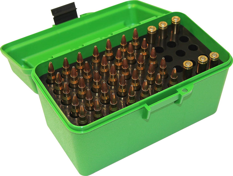 H50-XL-10 Ammunition Box with Handle, Caliber 270, 300, 338, Color Light Blue - Case Gard