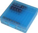 P-100-9-24 Caja para Municiones Calibre 9mm, 21mm, Color Azul Claro - Case Gard