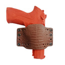 12527 - Porta pistola moldeable de piel texturizada.