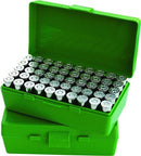 p50-38-10 Caja para Municiones Calibre .357, .30, .327, .38, 25 mm, 28mm, Color Verde - Case Gard